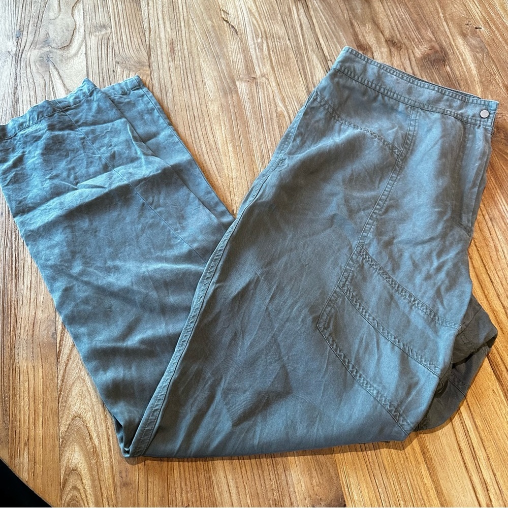 T Alexander Wang Army Green Tencel‎ Baggy Pants Loose Y2K 90’s Style Women’s